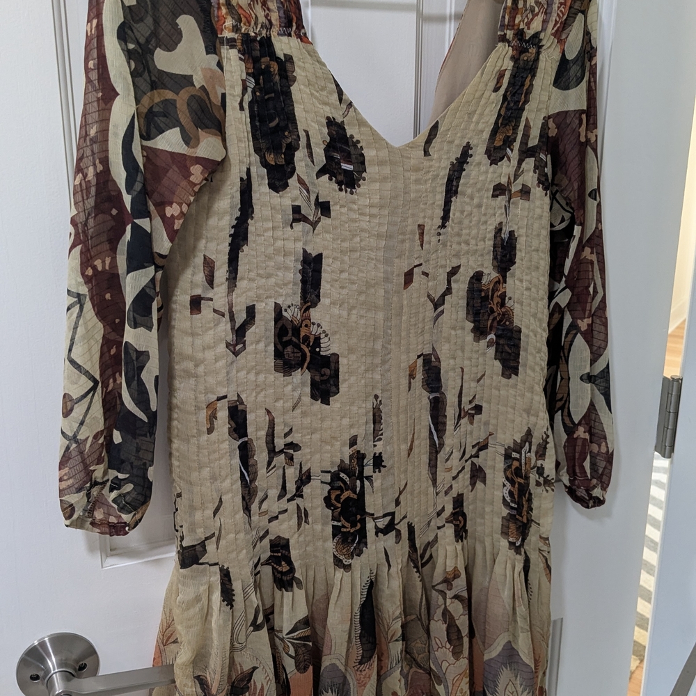 Floral Print V-Neck Dress